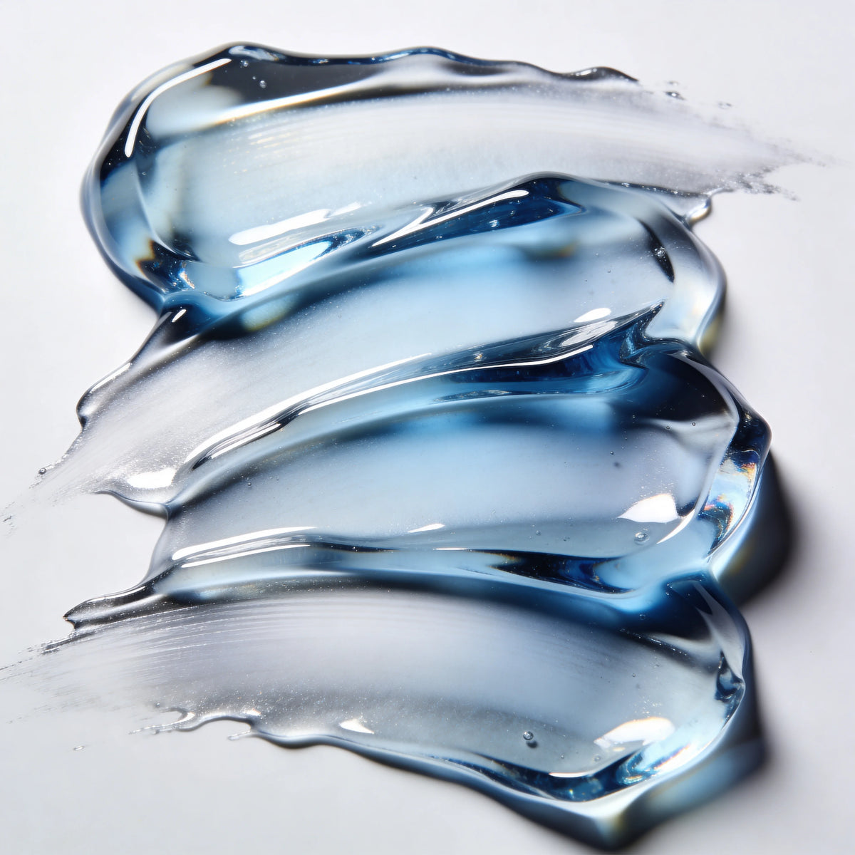 Blue gel or cream swatch on a light gray background ingredient